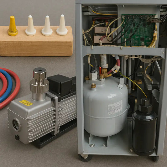 AircoMecanik onderhoud van professioneel airco vulapparaat
