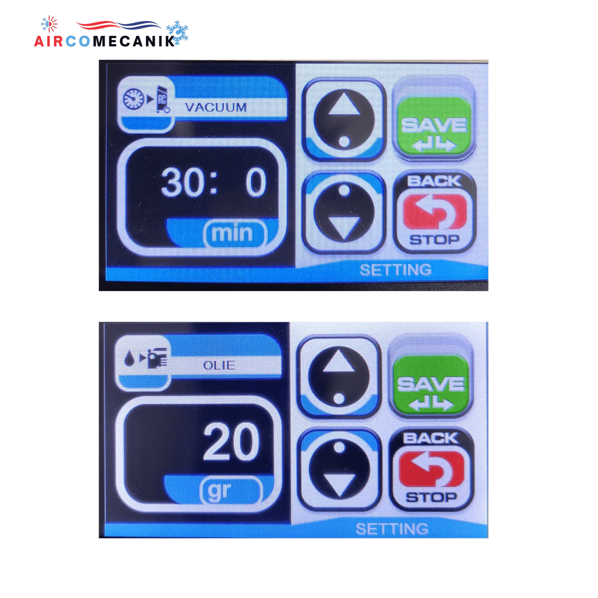 AircoMecanik TopAuto RR2 COMBI bedieningsdisplay